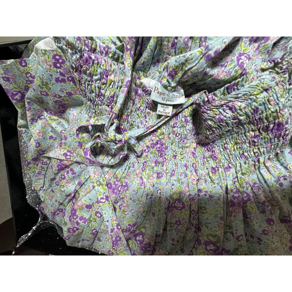 Papo D'Anjo Little Girls Size 12 Smocked Flower Dress